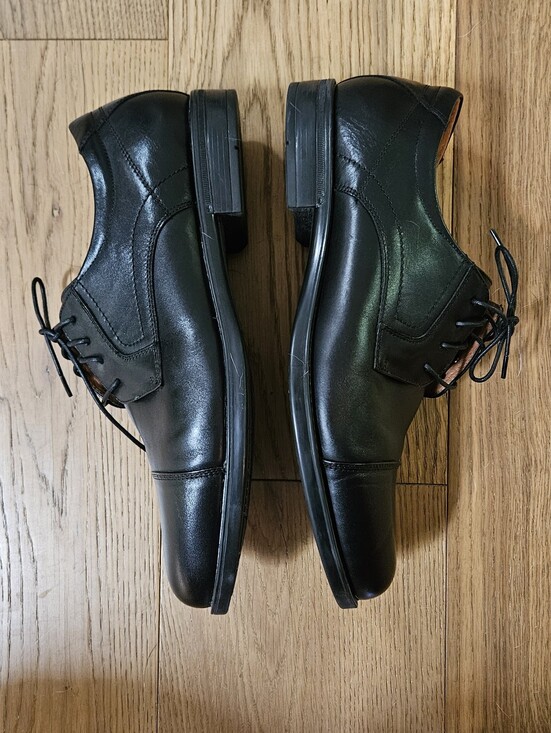 Florsheim Midtown Cap Toe Oxford Black Leather Dress Shoes 10.5 EEE